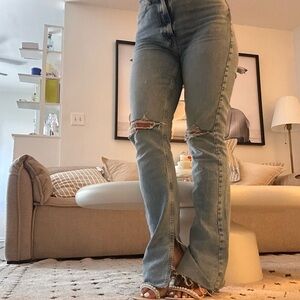 Zara Light Blue Distressed Denim (Women’s)